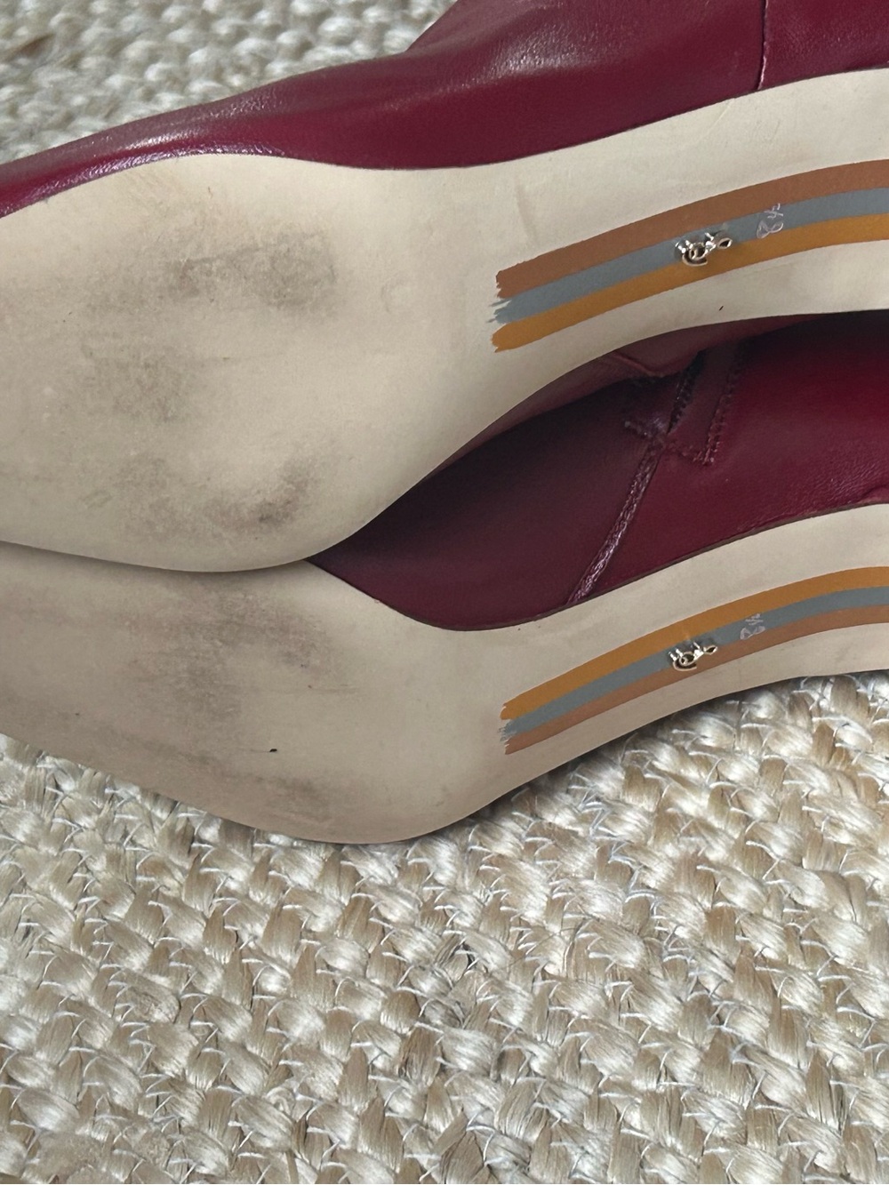 Sam Edelman Tall Leather Burgundy Boot - Picture 10 of 13